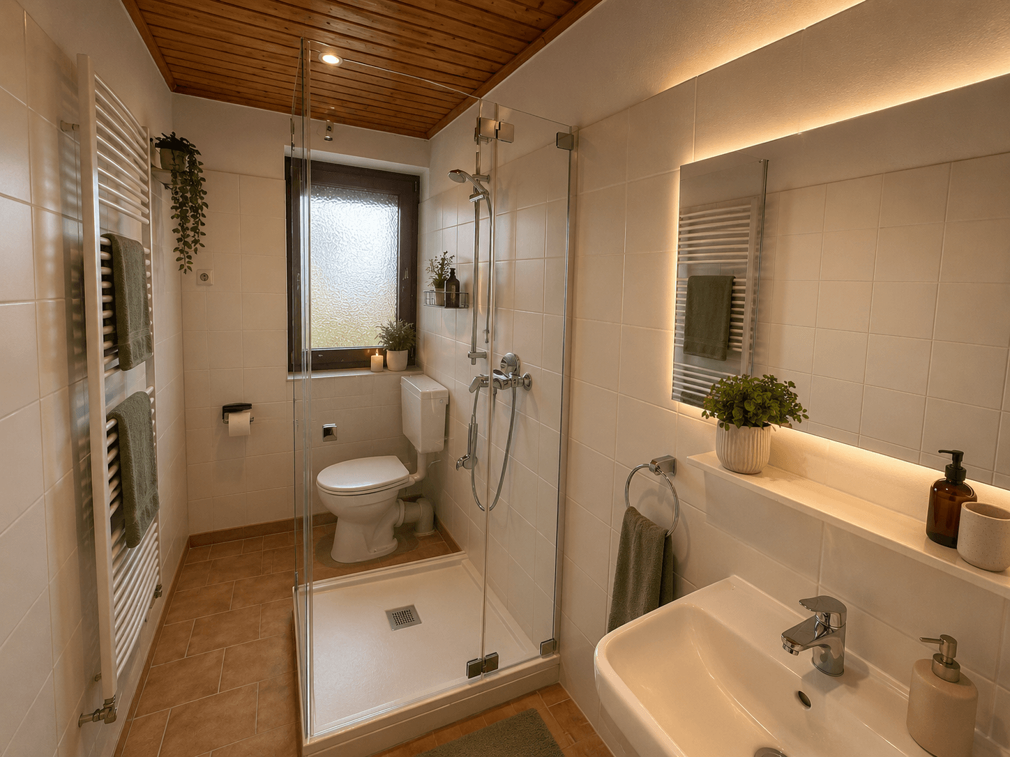Blick in das Badezimmer