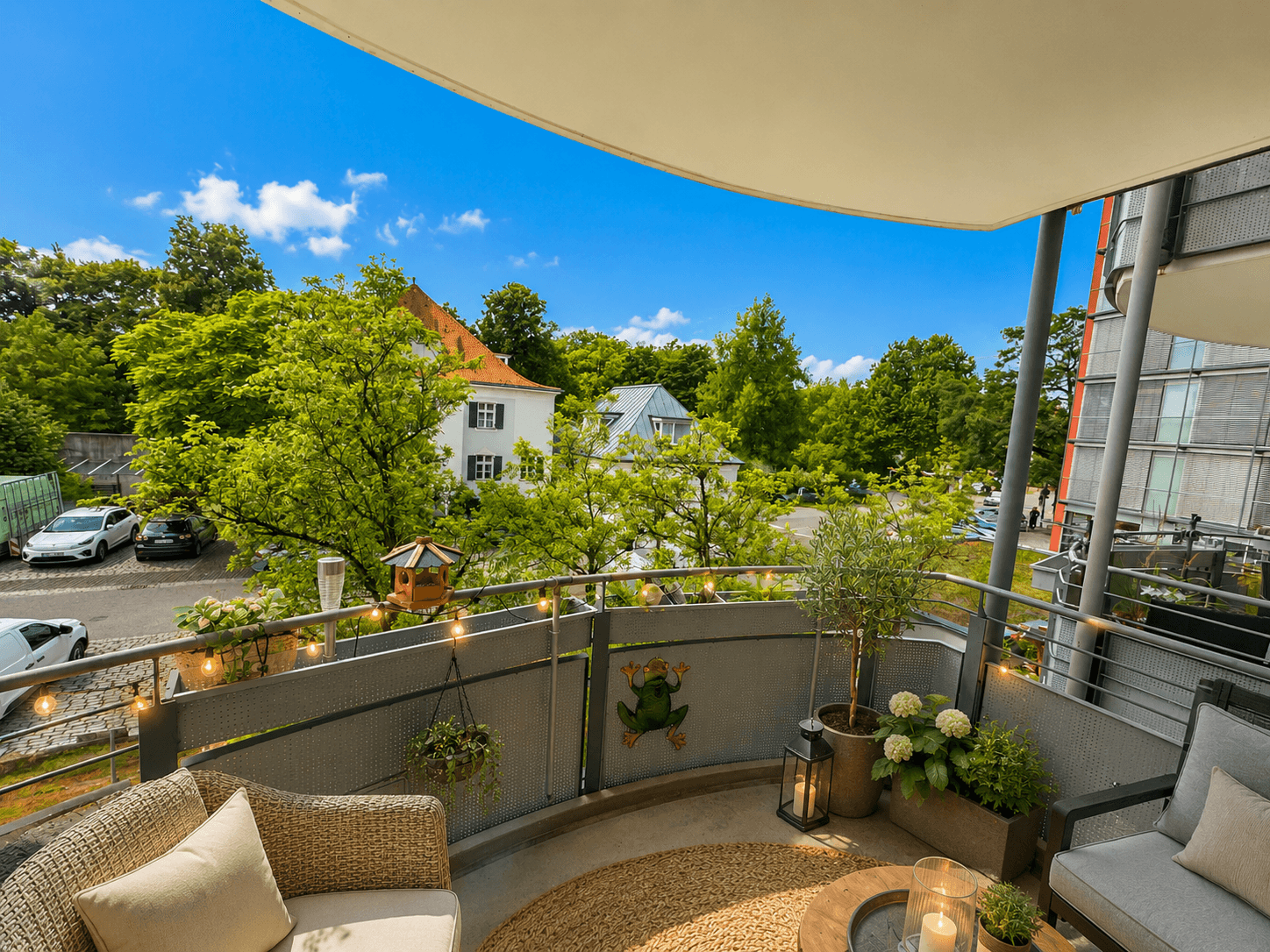 Blick vom Balkon